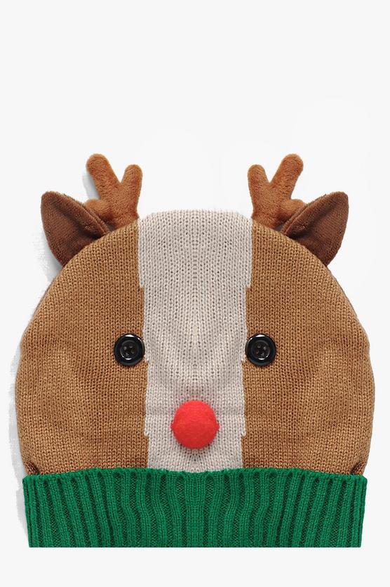 Natalia Christmas Reindeer Beanie Hat